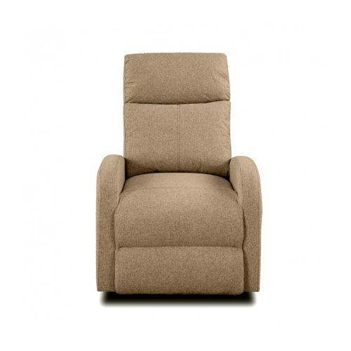 Fauteuil De Relaxation Inclinable Manuel En Tissu Marron - Hauteur 95 X Longueur 95 X 97 Cm