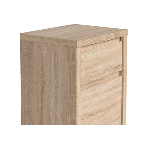Commode Meuble De Rangement Avec 1 Porte Et 1 Tiroir, Coloris Chêne Sonoma