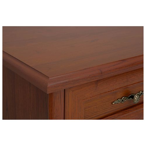 Commode Buffet Meuble De Rangement à 2 Portes Et 2 Tiroirs, Couleur Châtaigne