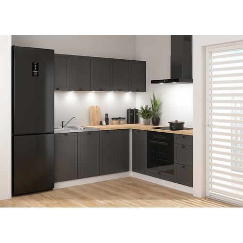 Cuisine D'angle Complète 200x200 Cm, Meubles De Cuisine Modulables, Plan De Travail Chêne Inclus