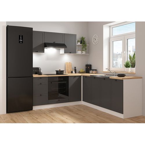 Cuisine D'angle Complète 200x220 Cm, Meubles De Cuisine Modulables, Plan De Travail Non Inclus