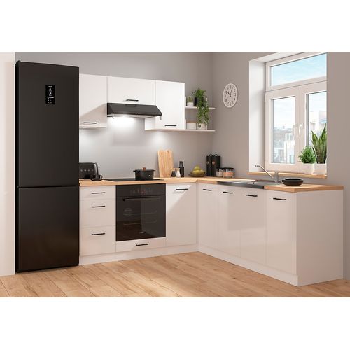 Cuisine D'angle Complète 200x220 Cm, Meubles De Cuisine Modulables, Plan De Travail Non Inclus