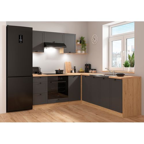 Cuisine D'angle Complète 200x220 Cm, Meubles De Cuisine Modulables, Plan De Travail Non Inclus