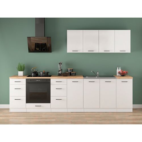 Cuisine Complète 300 Cm,ensemble De Meuble De Cuisine, Plan De Travail Non Inclus