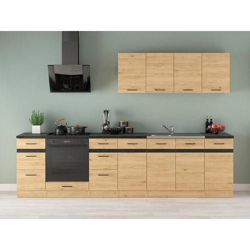 Cuisine Complète 300 Cm,ensemble De Meuble De Cuisine, Plan De Travail Non Inclus