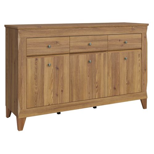 Commode Meuble De Rangement à 3 Portes Et 3 Tiroirs à Fermeture Soft