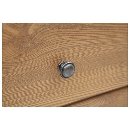 Commode Chiffonier à 4 Tiroirs Fermeture Soft-close Coloris Mélèze Doré - L. 72 X P. 47 X H. 116 Cm