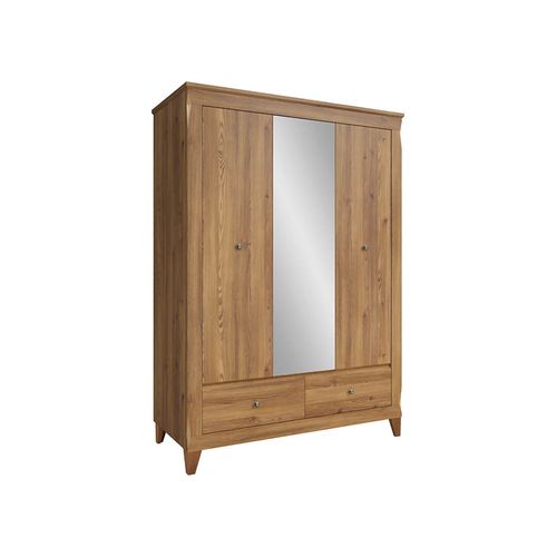 Armoire à 3 Portes Avec Miroir Et 2 Tiroirs Soft
