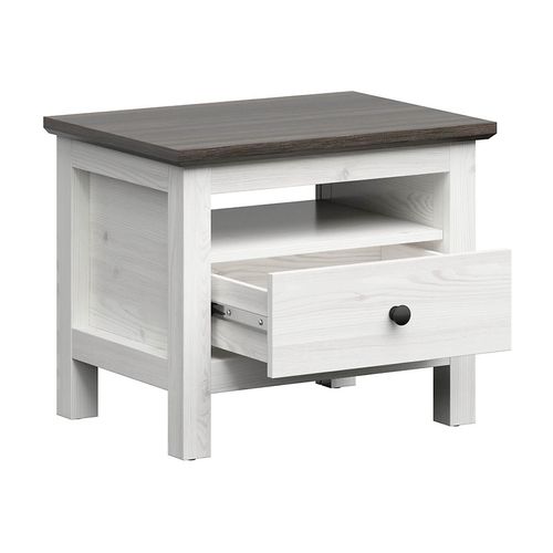 Table De Chevet Table De Nuit Avec Tiroir Coloris Gris Mélèze Clair / Pin Larico