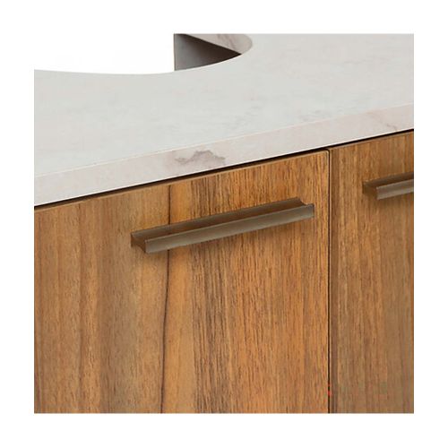 Meuble Sous Lavabo De Salle De Bain Avec 2 Portes, Coloris Marron/blanc - L. 60 X P. 30 X H. 80 Cm