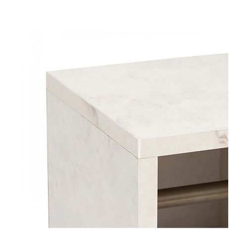 Dérouleur Pour Papier Toilette Avec Rangement 1 Porte, Coloris Marron/blanc