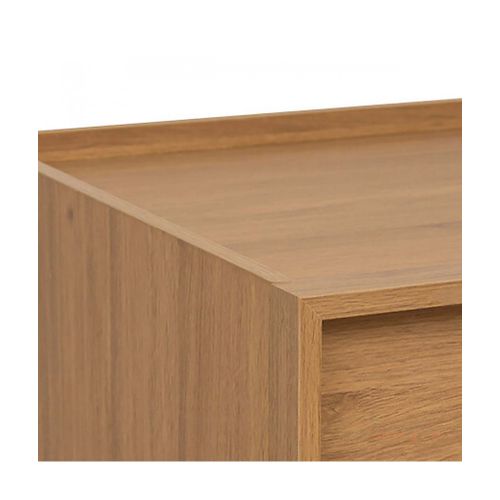 Commode Meuble De Rangement à 6 Tiroirs, Coloris Marron - L. 115 X P. 48 X H. 78 Cm