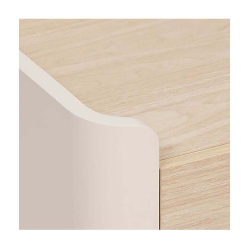 Console Table Bureau Avec Une Niche Et 1 Tiroir, Coloris Chêne/ivoire - L. 100 X P. 35 X H. 80 Cm