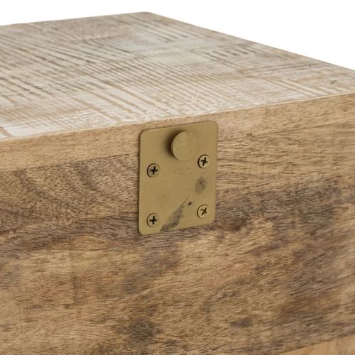 Chiffonnier 6 Tiroirs En Bois De Manguier Coloris Sable - L. 50 X P. 30 X H. 122 Cm