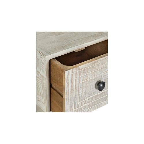 Chiffonnier 6 Tiroirs En Bois De Manguier Coloris Sable - L. 50 X P. 30 X H. 122 Cm