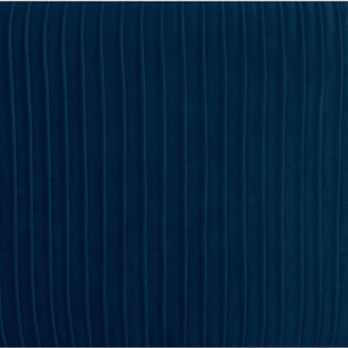 Fauteuil En Velours Coloris Bleu Plissé Et Pieds En Métal Doré - L. 74 X P. 70 X H. 78 Cm