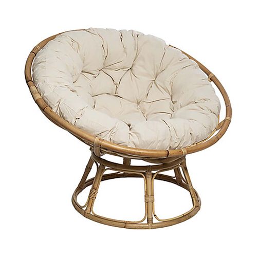 Fauteuil Chaise En Rotin Coloris Beige Pour Terrasse Jardin Et Salon