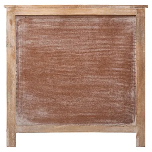 Commode 3 Tiroirs En Bois De Manguier Marron - Longueur 79,5 X Profondeur 40 X Hauteur 80,5 Cm