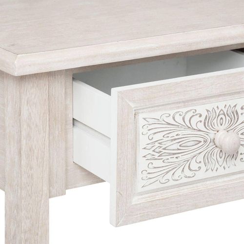 Table Meuble D'entrée Console 2 Tiroirs - Longueur 80 X Largeur 30 X Hauteur 80 Cm