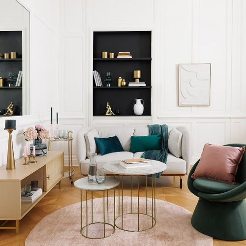 Meuble TV Avec 1 Porte Cannage Rotin - Longueur 140 X Profondeur 40 X Hauteur 50 Cm