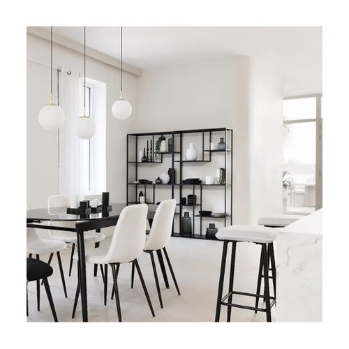 Étagère De Rangement Style Industriel 6 Niveaux En Métal Noir - L. 90 X P. 35 X H. 180 Cm