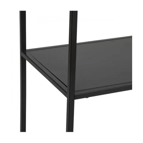 Étagère De Rangement Style Industriel 6 Niveaux En Métal Noir - L. 90 X P. 35 X H. 180 Cm