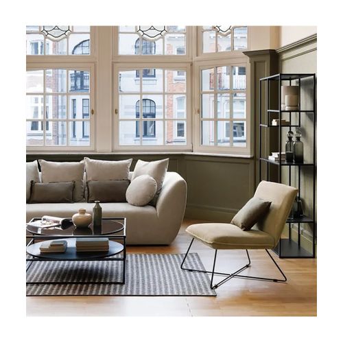 Étagère De Rangement Style Industriel 6 Niveaux En Métal Noir - L. 90 X P. 35 X H. 180 Cm