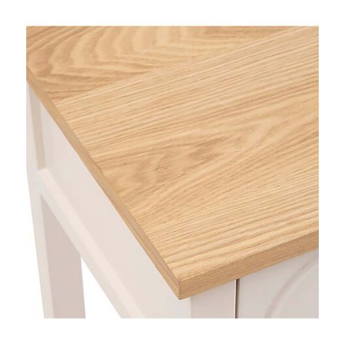 Table Console Coiffeuse Avec  2 Tiroirs, Coloris Ivoire - L. 100 X P. 35 X H. 80 Cm