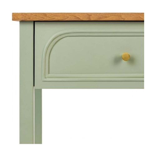 Table Console Coiffeuse Avec  2 Tiroirs, Coloris Vert Céladon - L. 100 X P. 35 X H. 80 Cm
