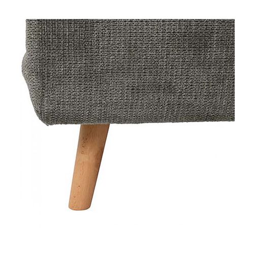 Lit Fauteuil Convertible De Couleur Grise Anthracite Avec Des Pieds En Bois