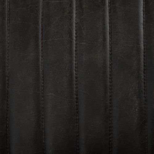 Lot De 2 Chaises De Bar En Cuir De Buffle Avec Pieds En Métal, Coloris Noir