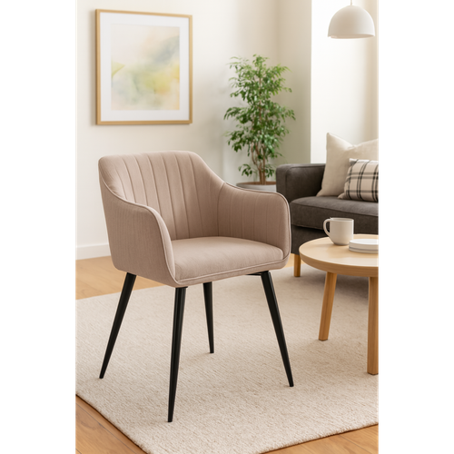 Lot De 2 Chaises Matelassées Style Fauteuil De Salle à Manger En Velours Avec Des Pieds En Métal