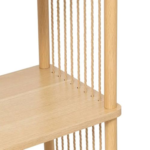 Etagère Droite à 4 Niveaux Effet Bois Clair - Longueur 60 X Profondeur 30 X Hauteur 110 Cm