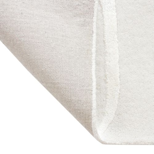 Tapis Rectangulaire En Laine Et Viscose Blanc Cassé 160x230cm