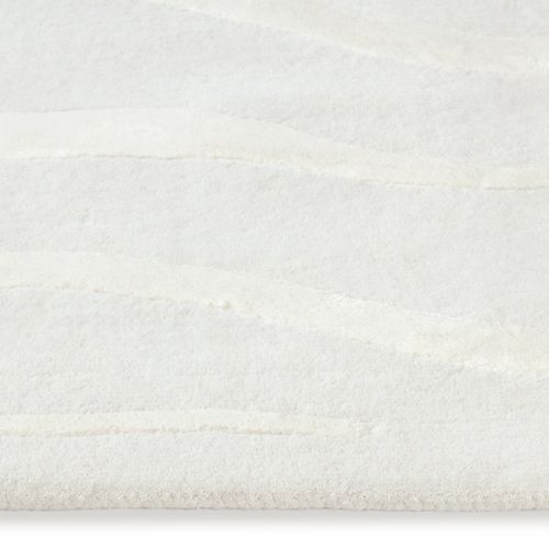 Tapis Rectangulaire En Laine Et Viscose Blanc Cassé 160x230cm