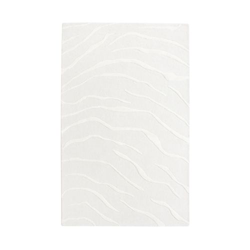 Tapis Rectangulaire En Laine Et Viscose Blanc Cassé 160x230cm