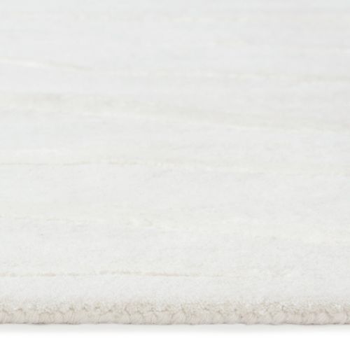 Tapis Rectangulaire En Laine Et Viscose Blanc Cassé 160x230cm