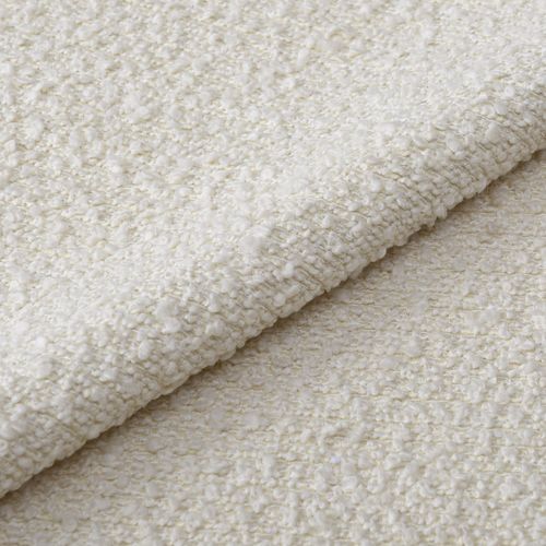 Lot De 2 Chaises Bouclette Crème Et Pieds Noirs