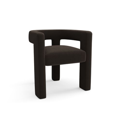 Fauteuil De Salle à Manger Velours Lisse Noir