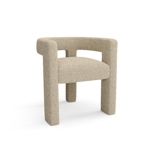 Fauteuil De Salle à Manger Bouclette Taupe