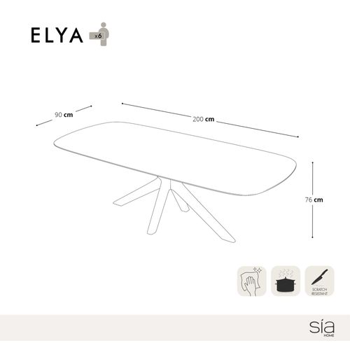 Table à Manger Verre Et Pied Noyer 200cm