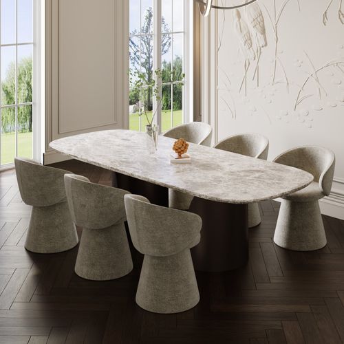 Fauteuil De Salon Rotatif 180° Velours Texturé Taupe