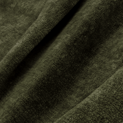 Canapé Convertible 3 Places Velours Texturé Vert Kaki 213cm