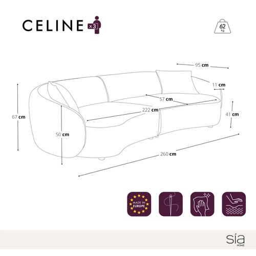 Canapé 4 Places Tissu Tramé Touché Doux Noir