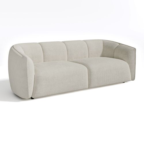 Canapé 4 Places Velours Tramé Crème