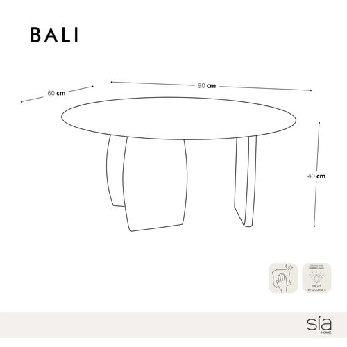 Table Basse Céramique Aspect Travertin 90cm