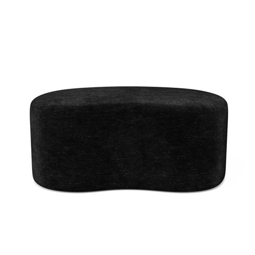 Pouf 80cm Velours Noir