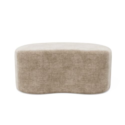 Pouf 80cm Velours Taupe