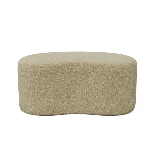 Pouf 80cm Tissu Bouclette Taupe