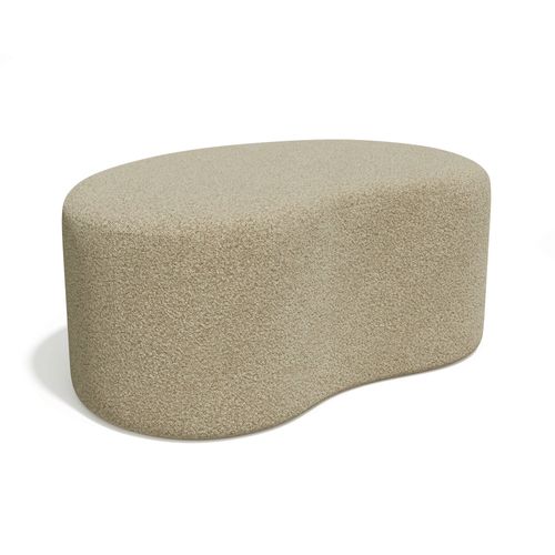 Pouf 80cm Tissu Bouclette Taupe
